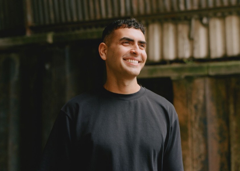 Sammy Virji wearing a black tshirtx